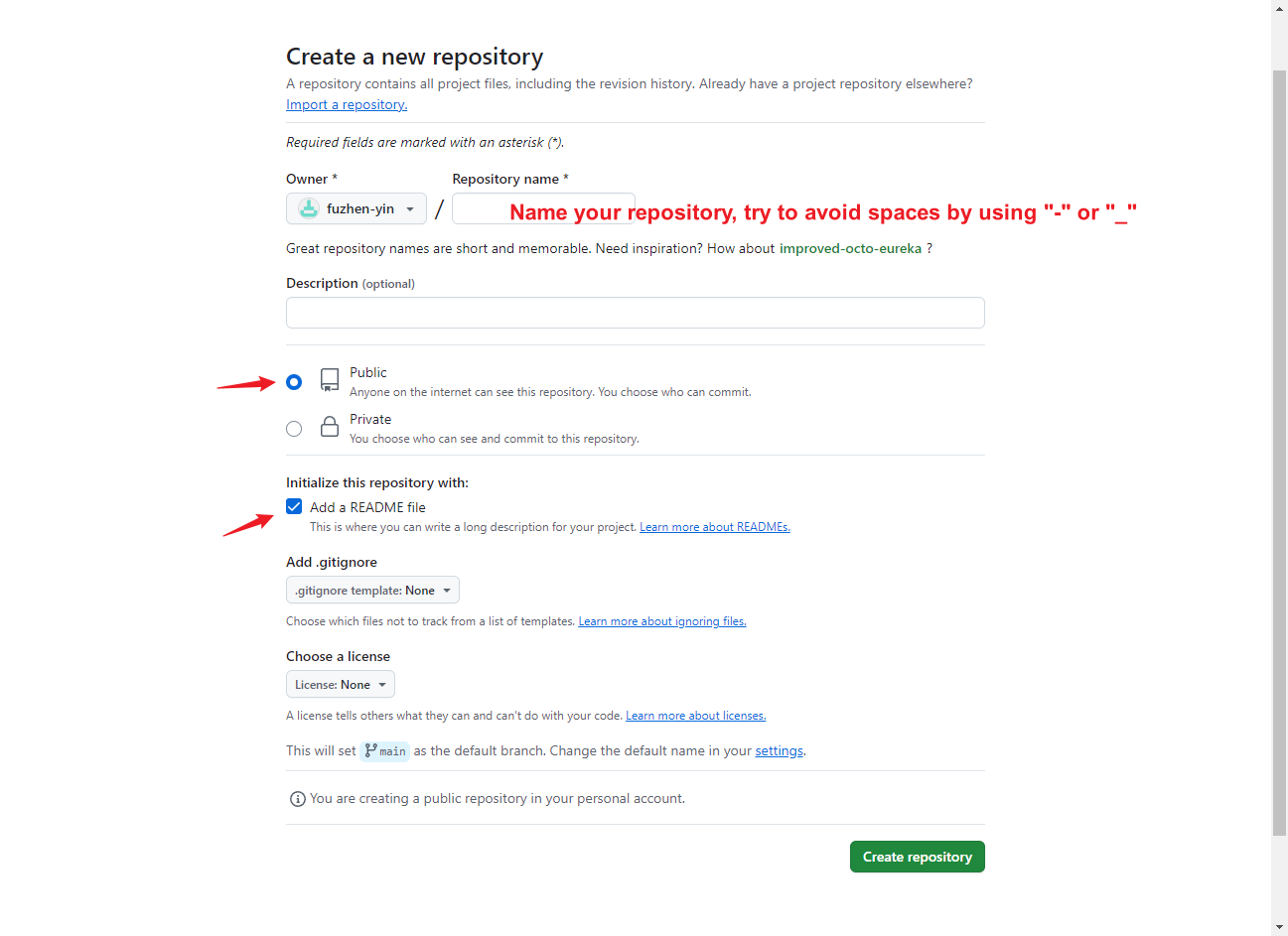 Figure 1.4: Configure the repository