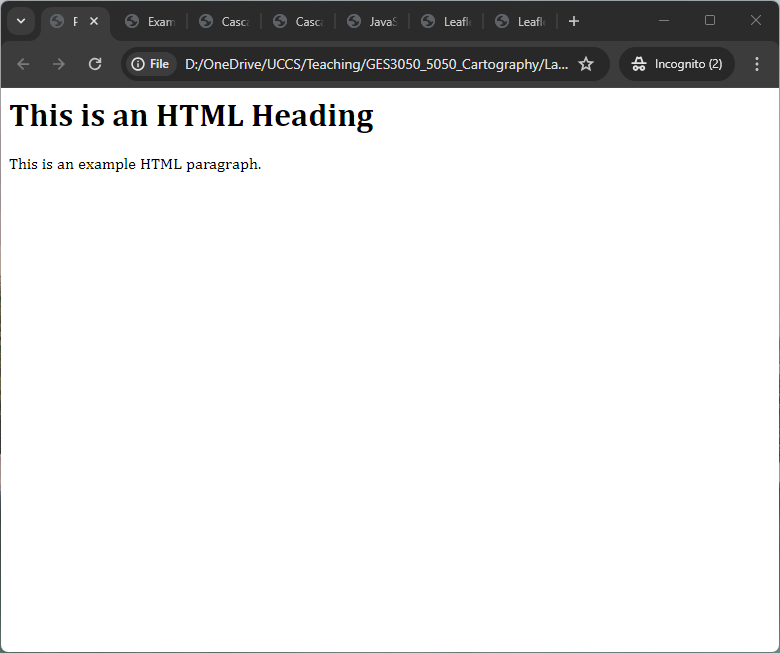 Figure 4.1: Screenshots of HTML Example 1