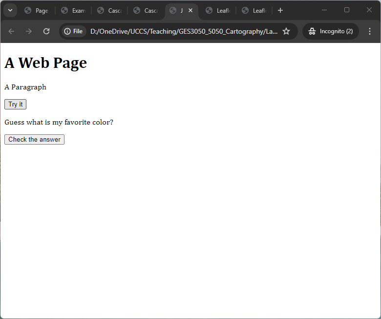 Figure 4.5: Screenshots of HTML Example 5