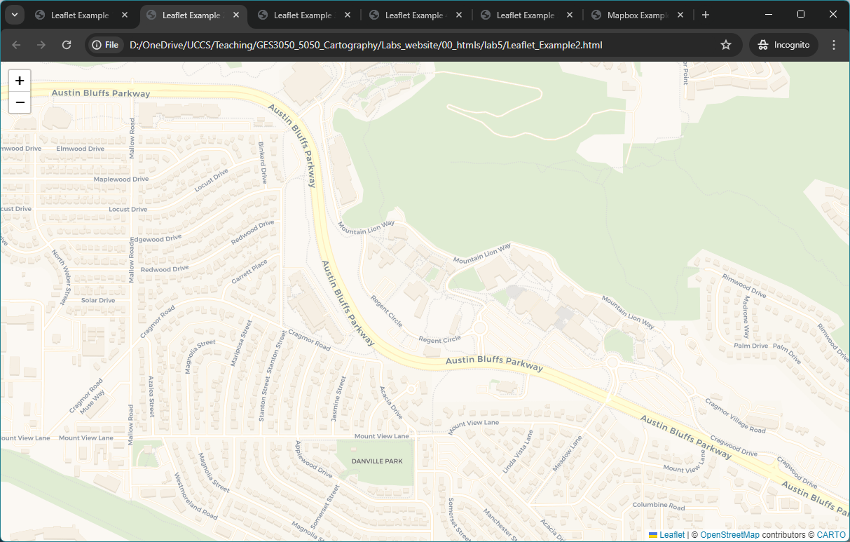 Figure 5.2: Screenshots of Leaflet Example 2