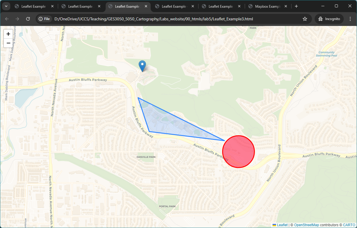 Figure 5.3: Screenshots of Leaflet Example 3