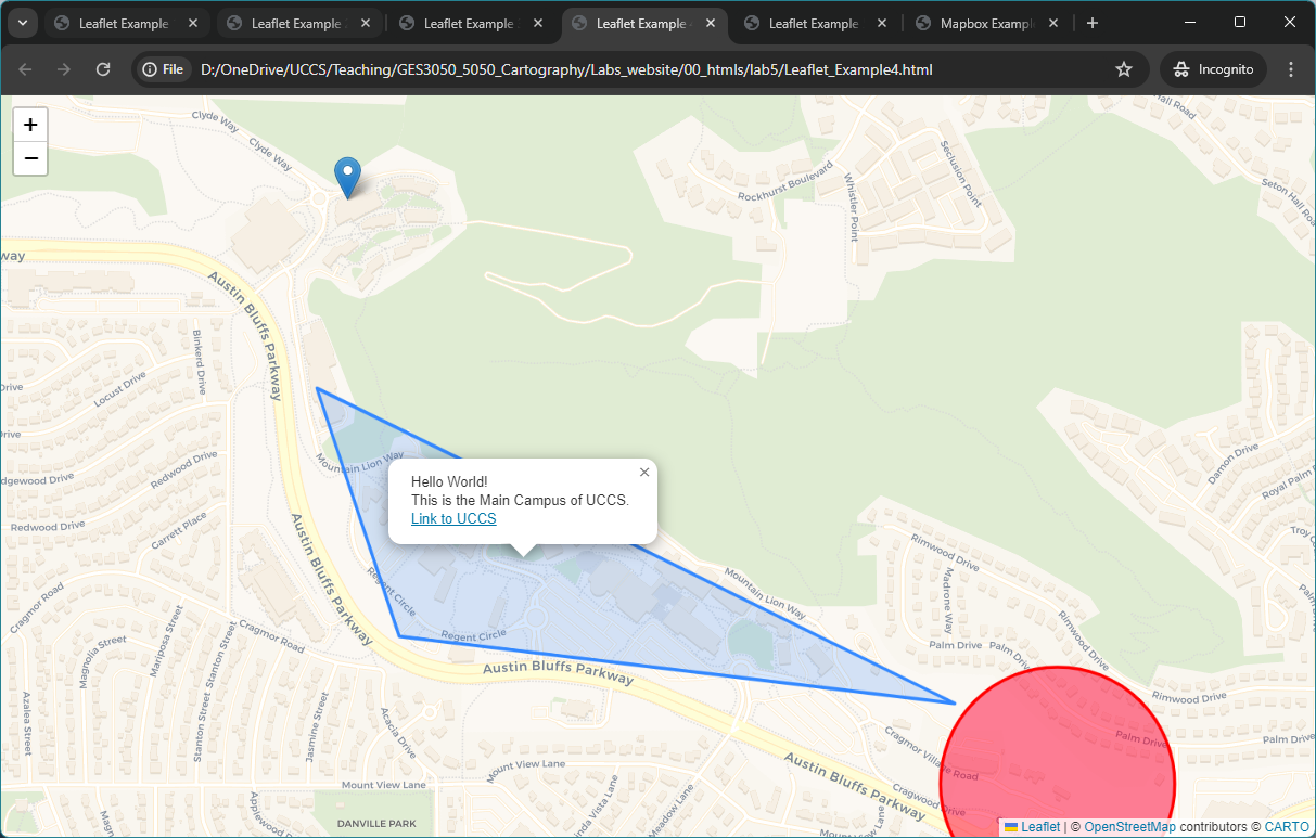Figure 5.4: Screenshots of Leaflet Example 4