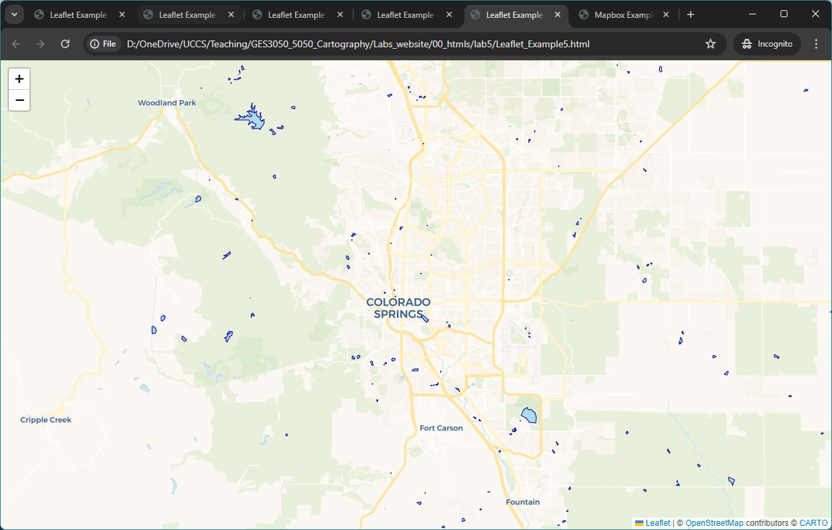 Figure 5.5: Screenshots of Leaflet Example 5