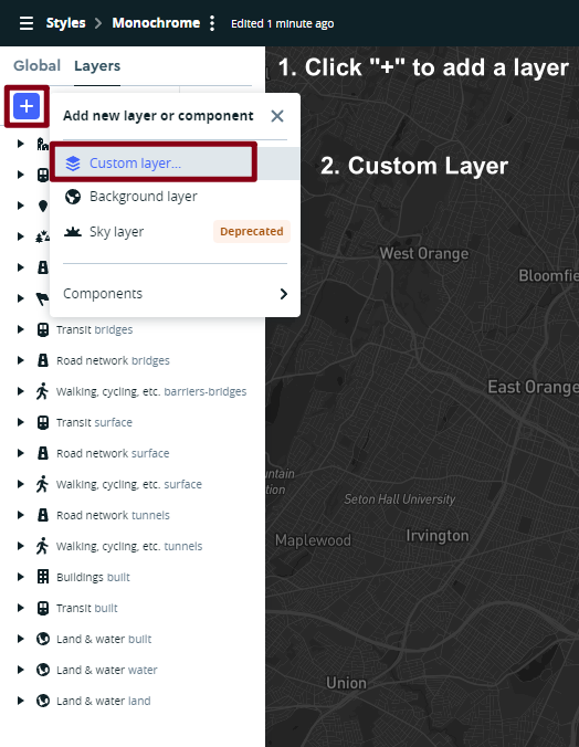 Figure 5.10: Map Box - Adding Customized Layer