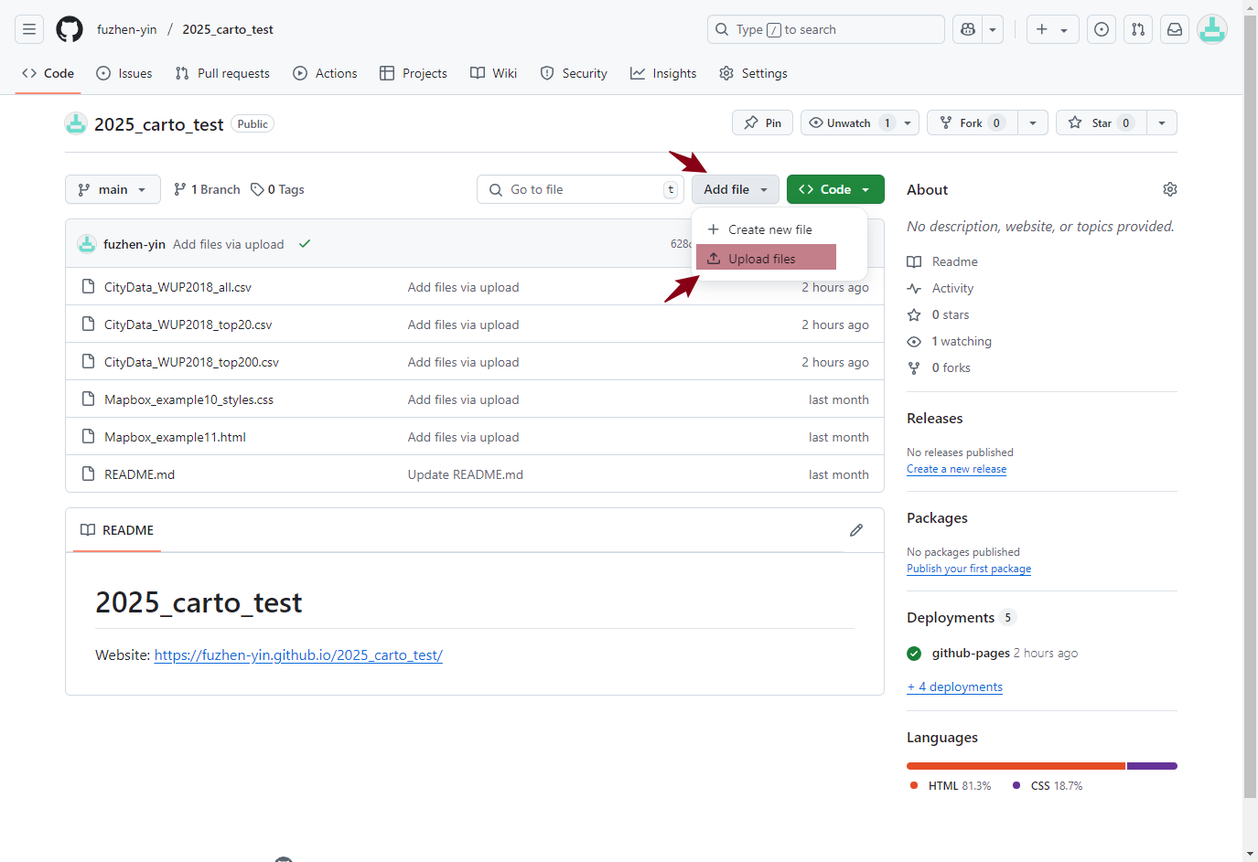 Figure 8.2: Upload files